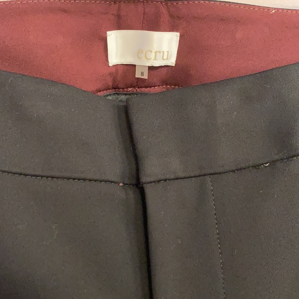 Ecru Black Trouser Pant - Picture 2 of 4